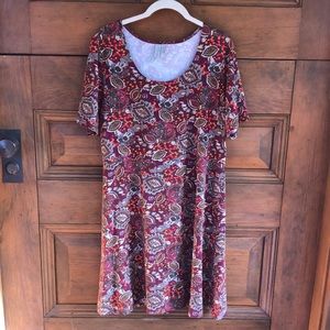 Sahalie Pull-On Scoop Neck Paisley Dress, XL